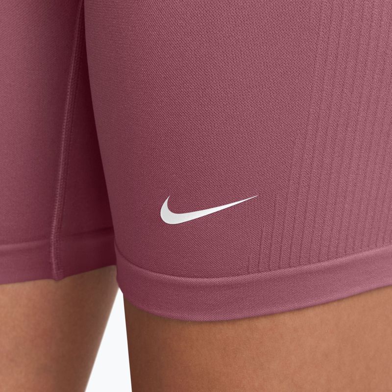 Dámske tréningové šortky Nike Pro Seamless pink smoke/white 4