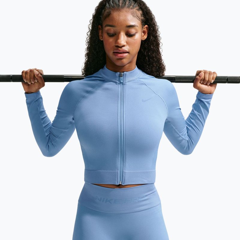 Dámska tréningová mikina Nike Pro Seamless work blue 5