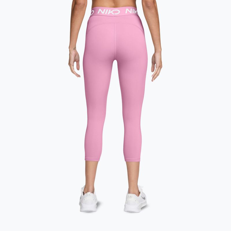 Dámske legíny Nike Pro pink rise/white 2