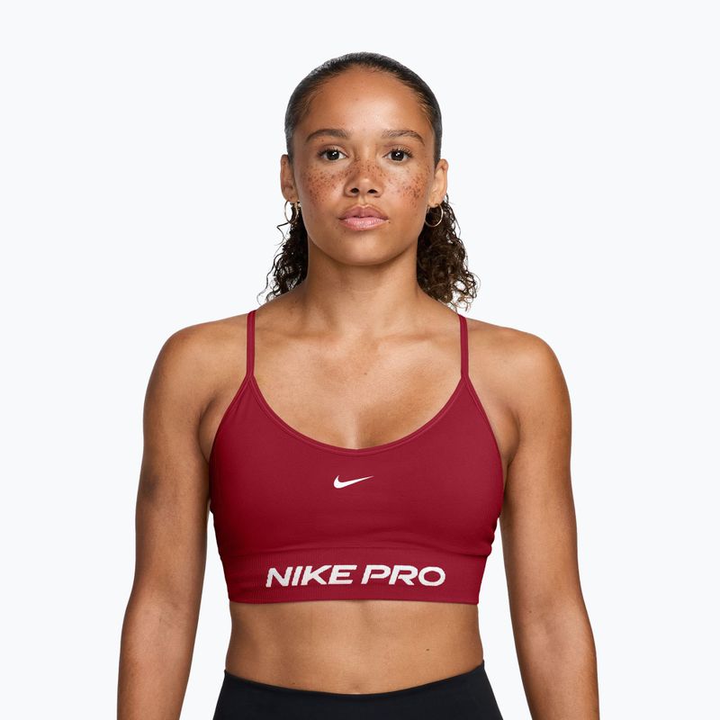 Fitness podprsenka Nike Pro Seamless tough red/white