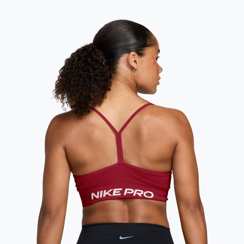 Fitness podprsenka Nike Pro Seamless tough red/white 2