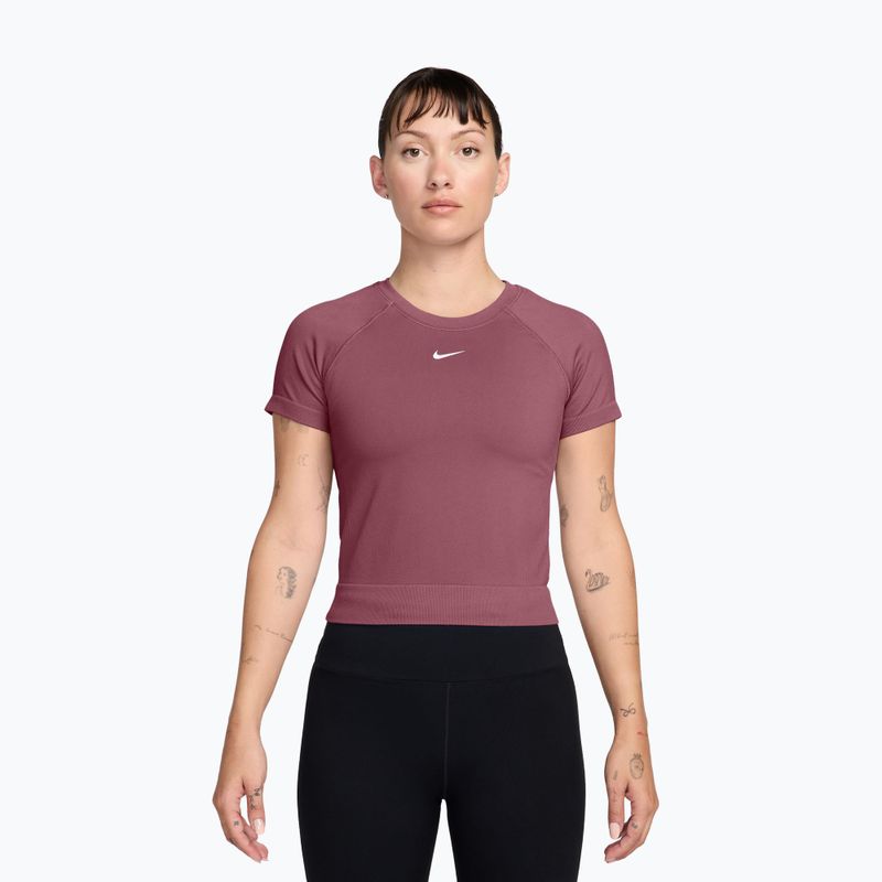 Dámske tréningové tričko Nike Pro Seamless pink smoke/white