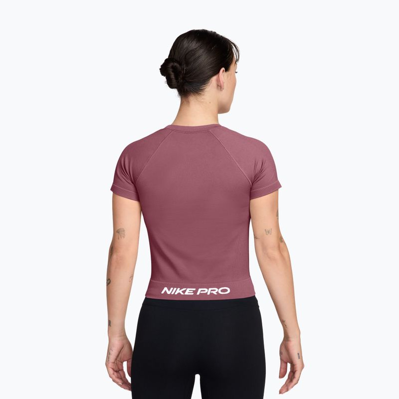 Dámske tréningové tričko Nike Pro Seamless pink smoke/white 2