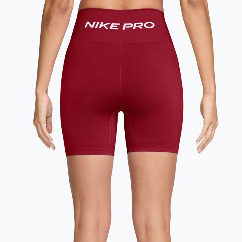 Dámske tréningové šortky Nike Pro Seamless tough red/white 2