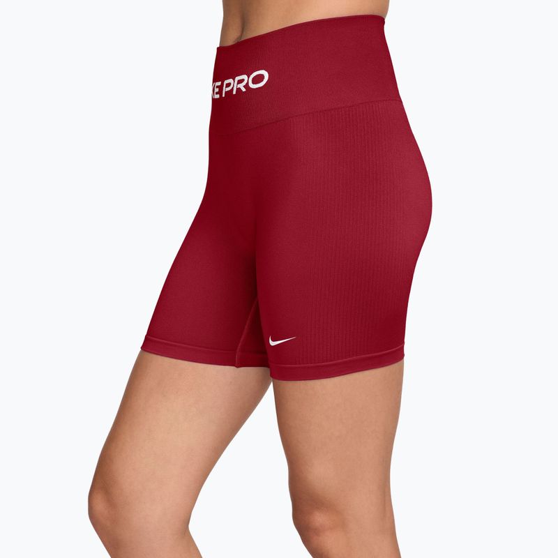 Dámske tréningové šortky Nike Pro Seamless tough red/white 3