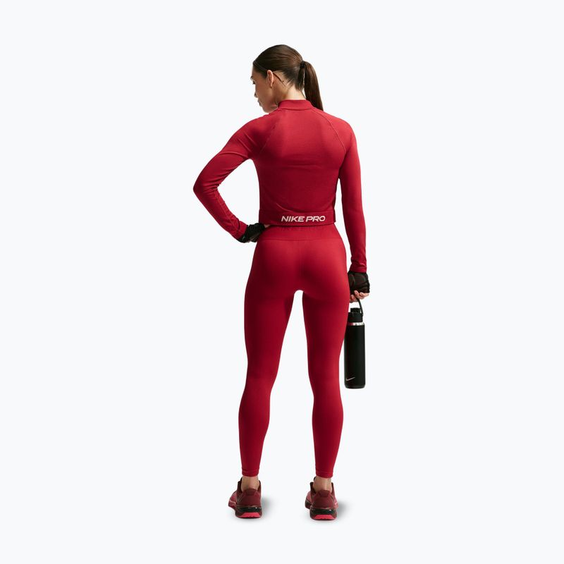 Dámska tréningová mikina Nike Pro Seamless tough red/white 3