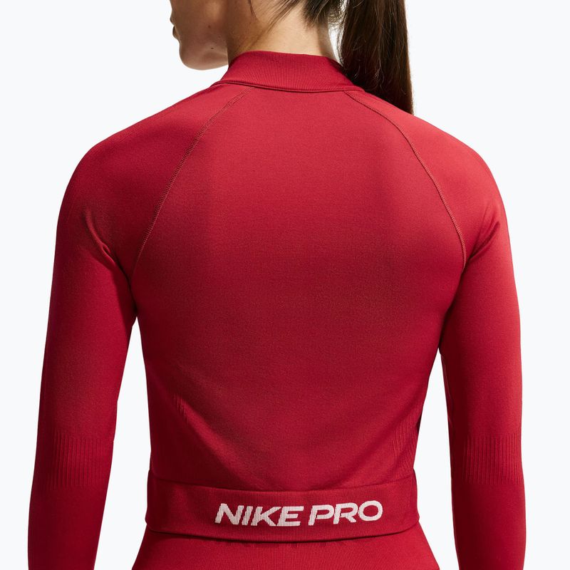 Dámska tréningová mikina Nike Pro Seamless tough red/white 5