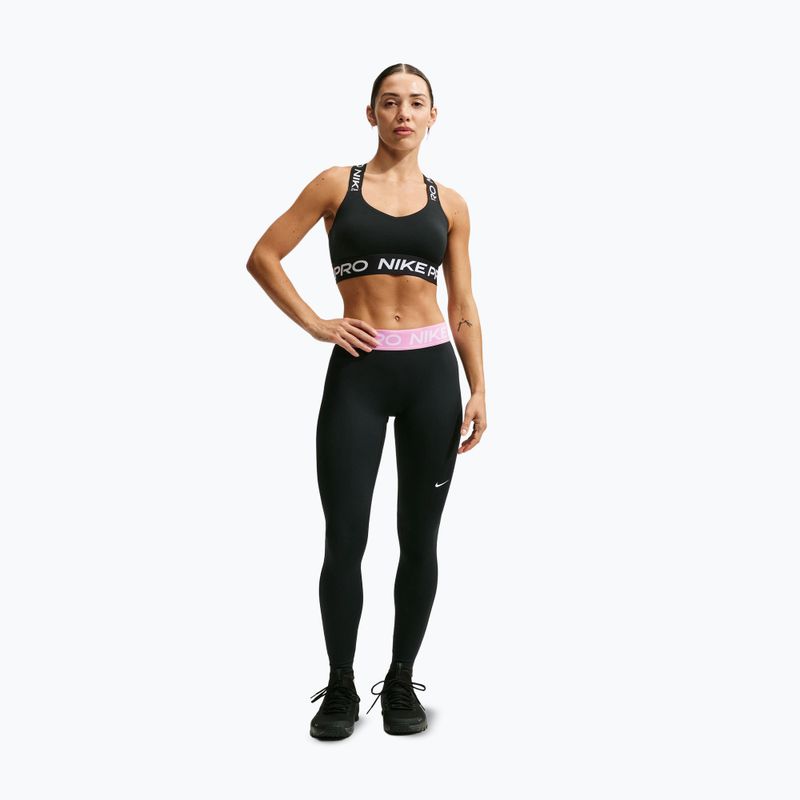 Dámske legíny Nike Pro black/pink rise/white 2