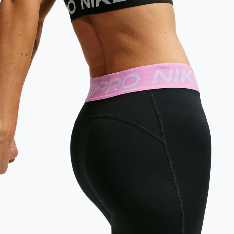 Dámske legíny Nike Pro black/pink rise/white 4