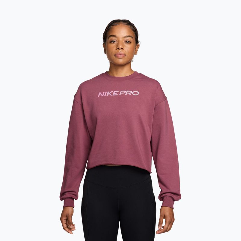 Dámske tričko longsleeve Nike Pro pink smoke/bleached lilac