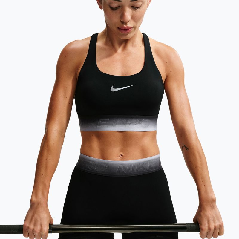Fitness podprsenka Nike Pro black/black/ghost/smoke grey 3