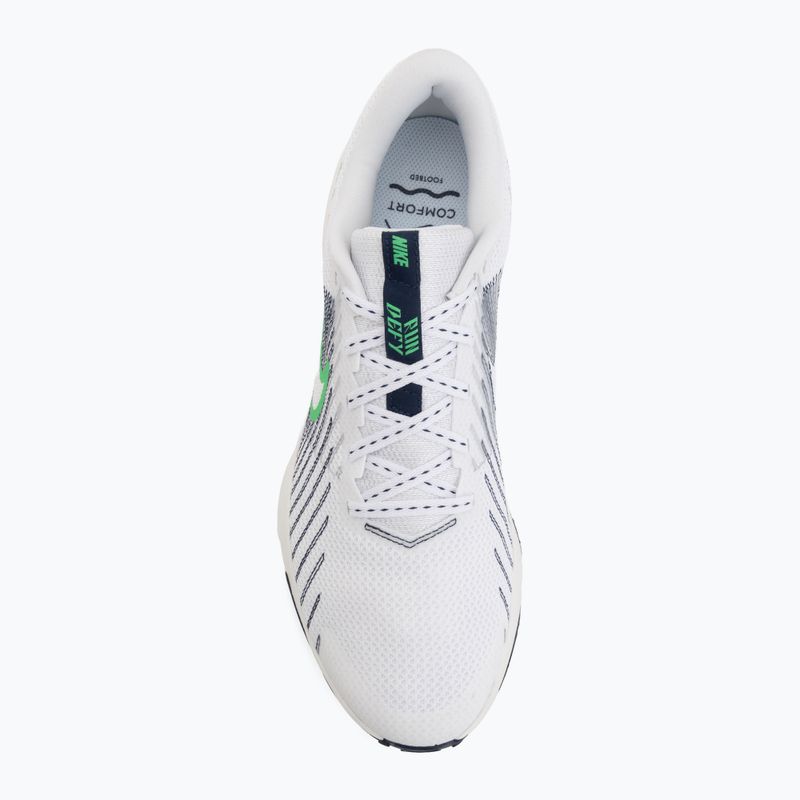 Pánske bežecké topánky Nike Run Defy White/Midnight Navy/Green Spark 5