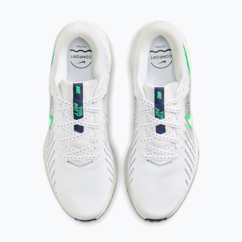 Pánske bežecké topánky Nike Run Defy White/Midnight Navy/Green Spark 5