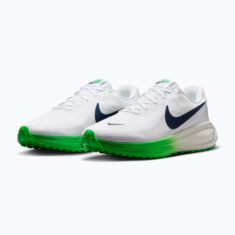 Pánske bežecké topánky Nike Revolution 8 white/green spark/midnight navy 3
