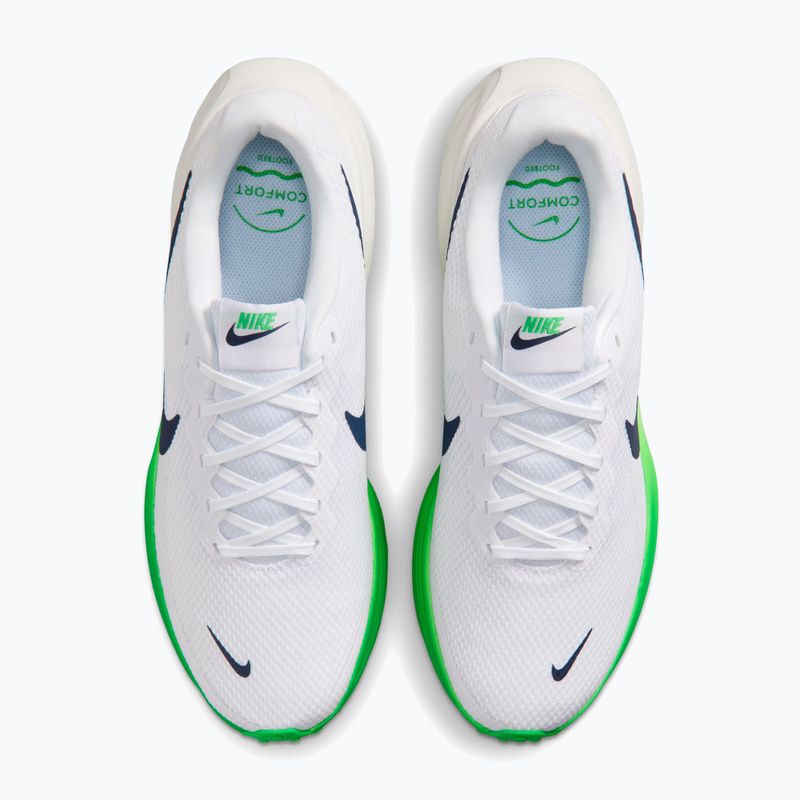 Pánske bežecké topánky Nike Revolution 8 white/green spark/midnight navy 5
