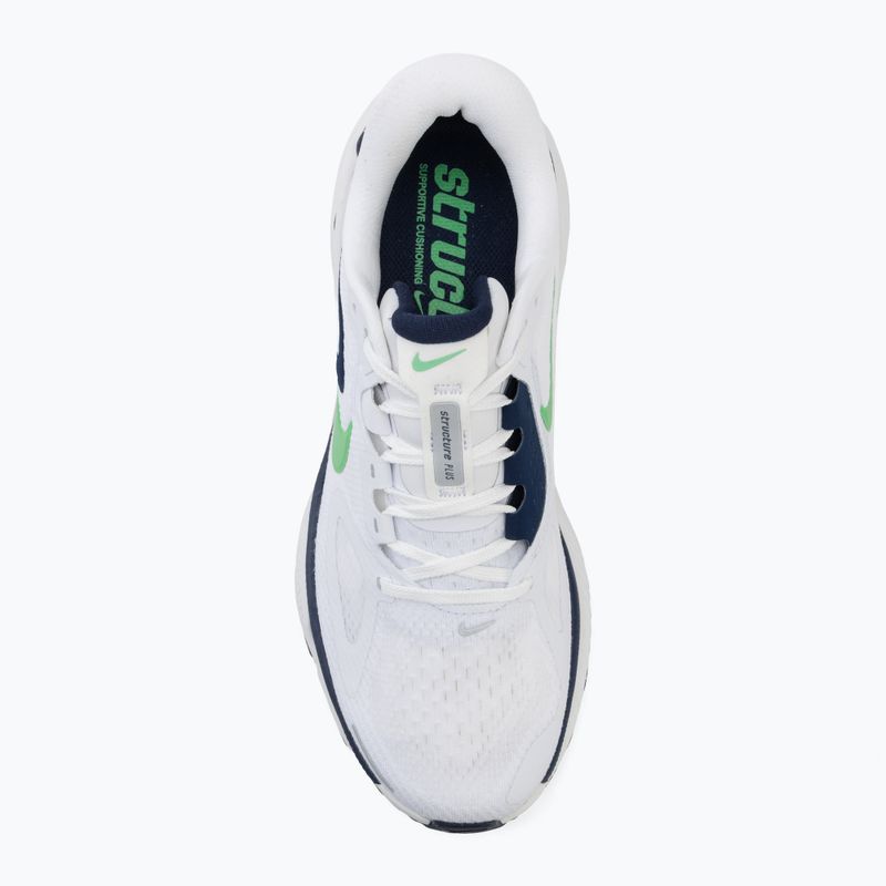 Pánske bežecké topánky Nike Structure Plus white/midnight navy/green spark 5