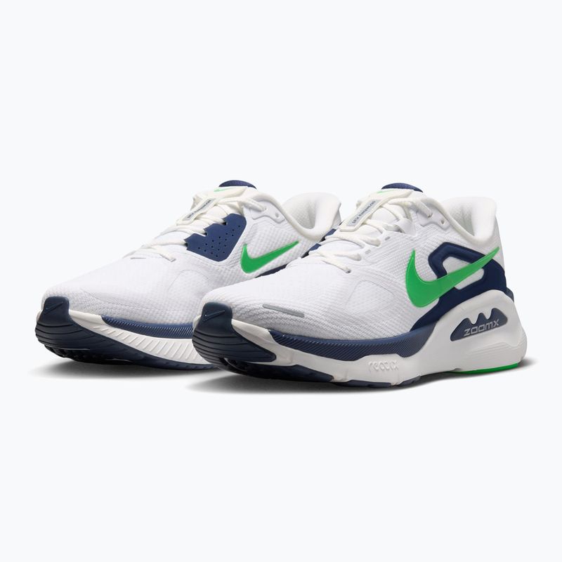 Pánske bežecké topánky Nike Structure Plus white/midnight navy/green spark 3