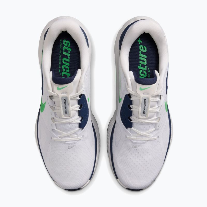 Pánske bežecké topánky Nike Structure Plus white/midnight navy/green spark 5