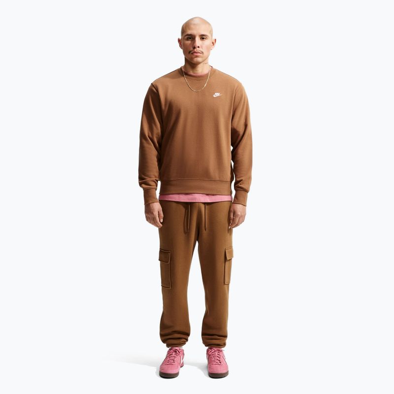 Pánska mikina Nike Club ale brown/white 2