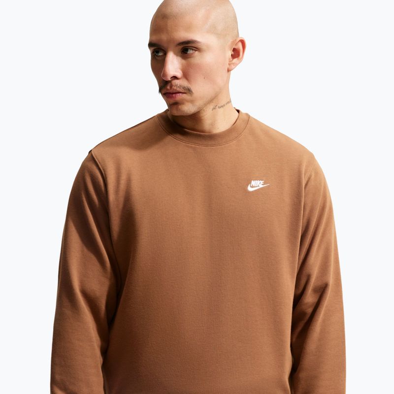 Pánska mikina Nike Club ale brown/white 5