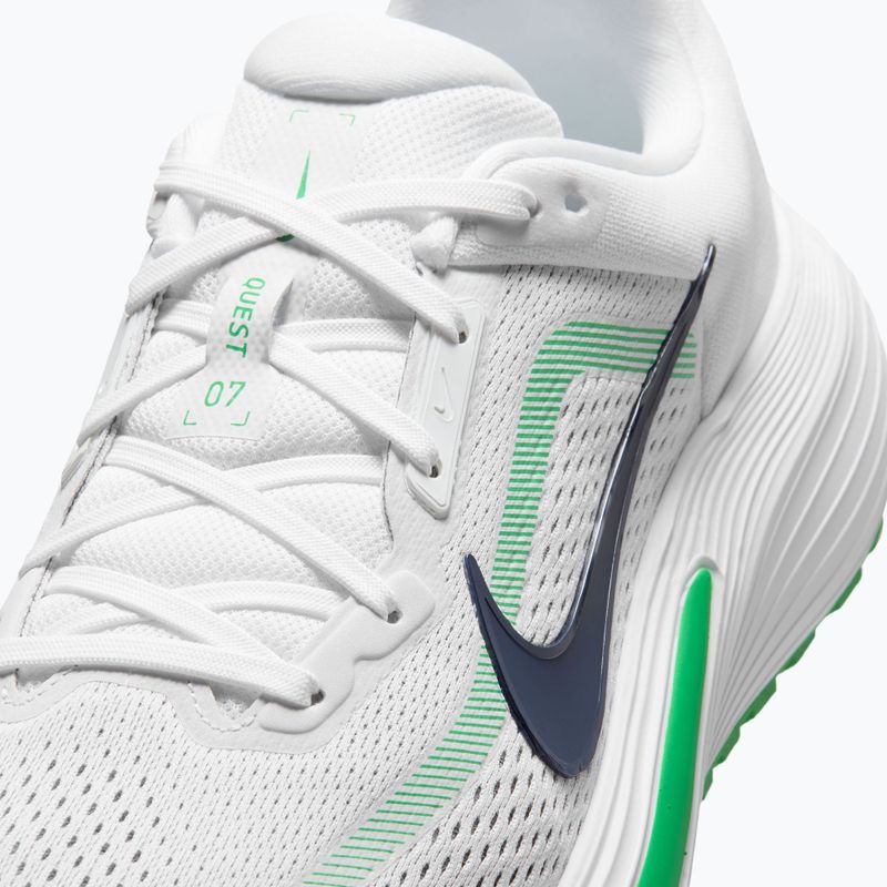 Pánske bežecké topánky Nike Quest 7 white/green spark/midnight navy 7