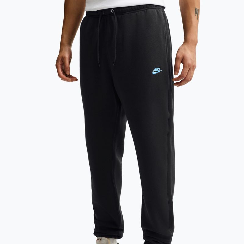 Pánske nohavice Nike Club Cuffed Brushed black/black/football blue 3