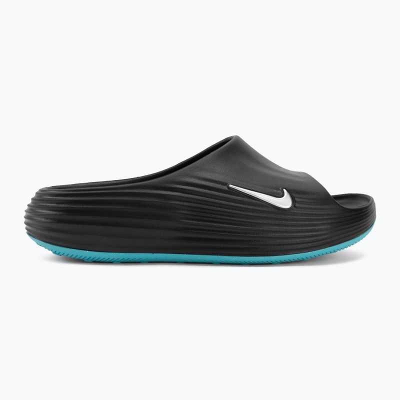Pánske šľapky Nike ReactX Rejuven8 black/gamma blue/metallic silver 2