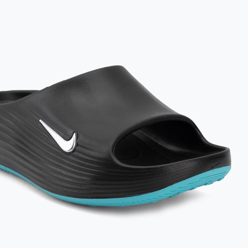 Pánske šľapky Nike ReactX Rejuven8 black/gamma blue/metallic silver 7