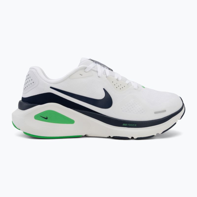 Pánske bežecké topánky Nike Structure 26 white/green spark/midnight navy 2