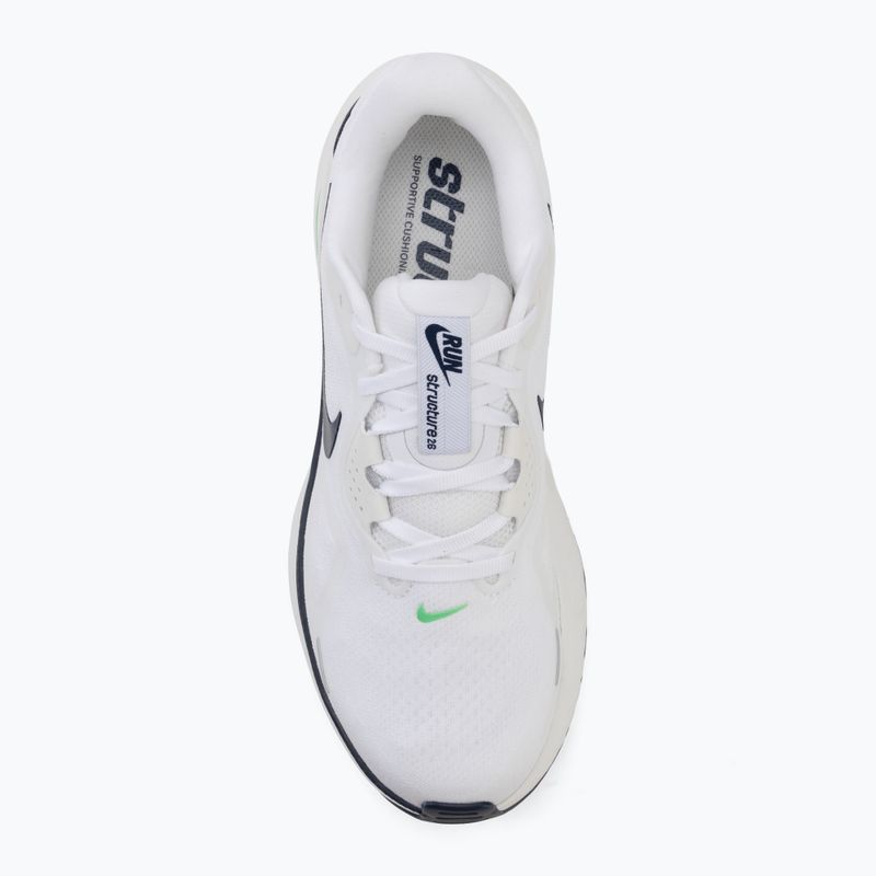 Pánske bežecké topánky Nike Structure 26 white/green spark/midnight navy 5