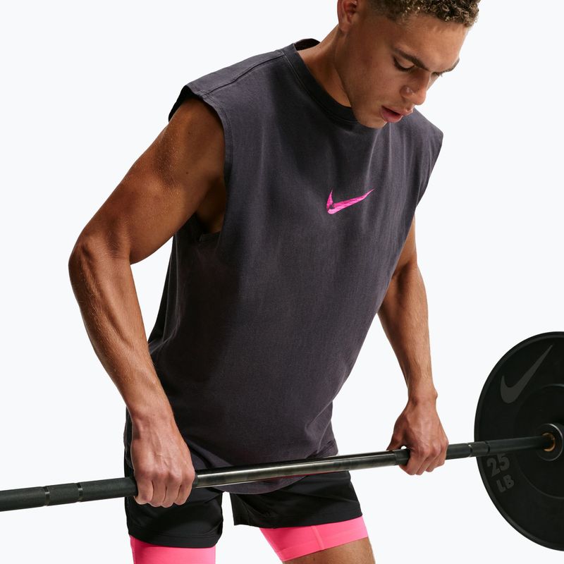 Pánske tréningové tričko Nike Sleeveless T-Shirt black/hyper pink 4
