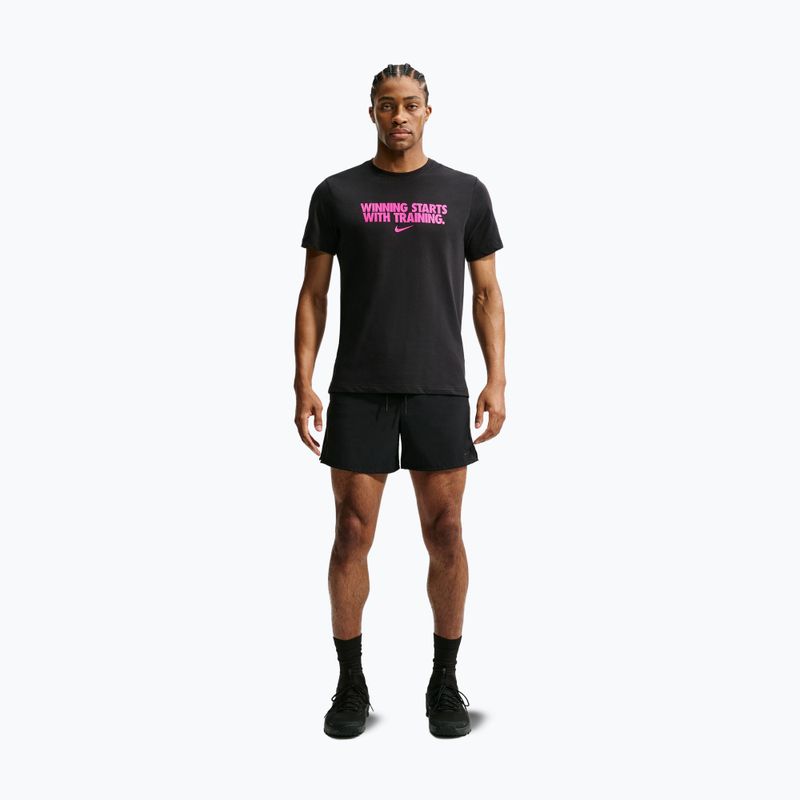 Pánske tréningové tričko Nike Dri-Fit Winning black/hyper pink 7