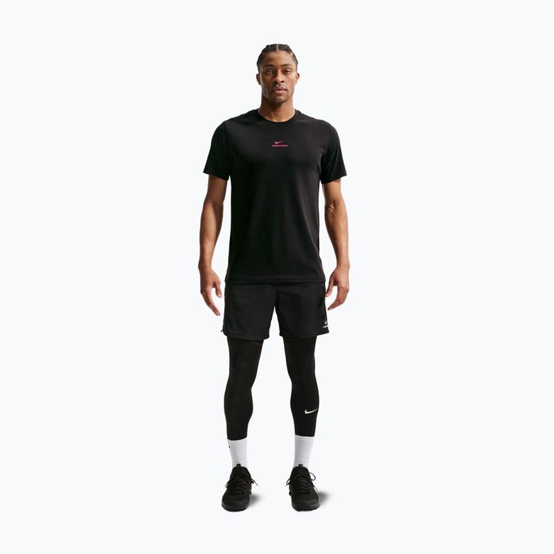 Pánske tréningové tričko Nike Pro black/hyper pink 7