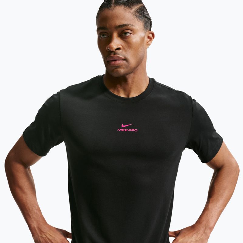 Pánske tréningové tričko Nike Pro black/hyper pink 3