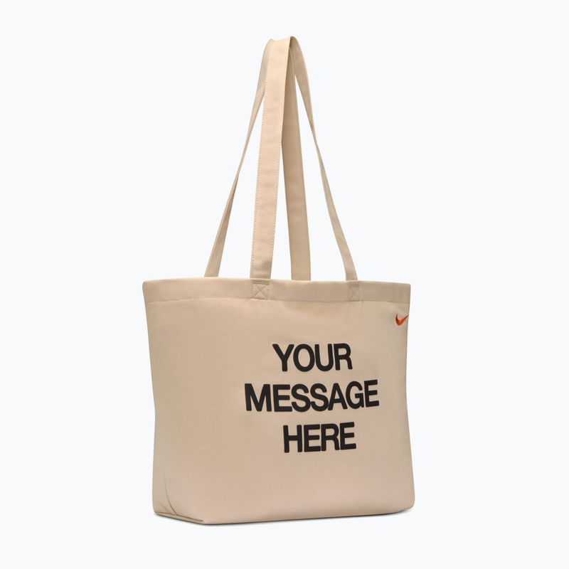 Taška Nike Heritage "Your Message Here" Tote 22 l oatmeal/safety orange/safety orange 2