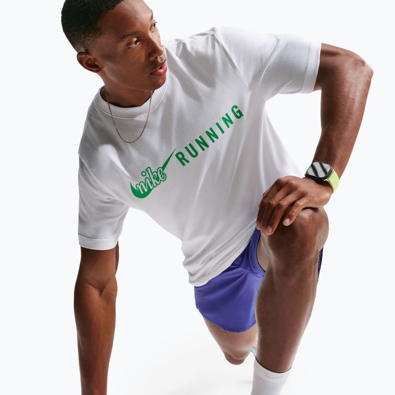 Pánske bežecké tričko Nike Dri-Fit Running T-Shirt white/green spark 6
