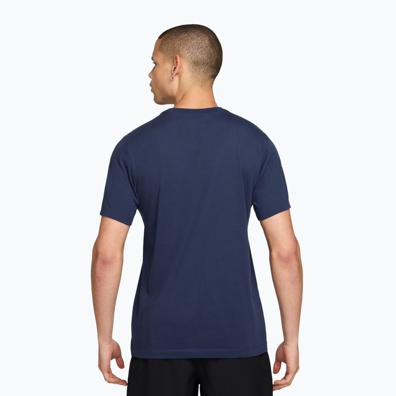 Pánske bežecké tričko Nike Dri-Fit Running T-Shirt midnight navy/light current blue 2