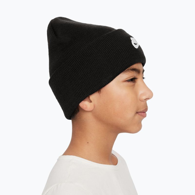 Detská zimná čiapka Nike Peak black heather/white 3