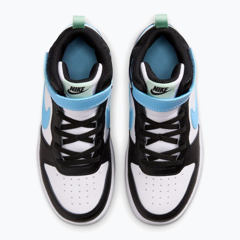 Detské topánky Nike Court Borough Mid 2 white/black/arctic green/football blue 4