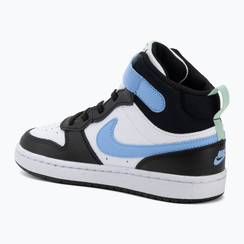 Detské topánky Nike Court Borough Mid 2 white/black/arctic green/football blue 3
