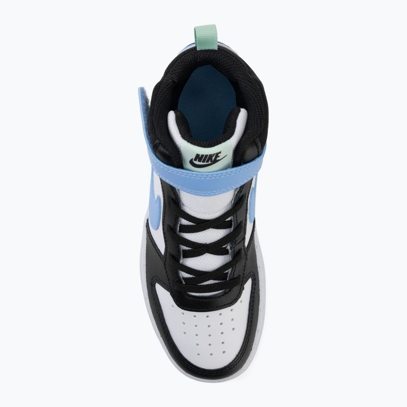 Detské topánky Nike Court Borough Mid 2 white/black/arctic green/football blue 5
