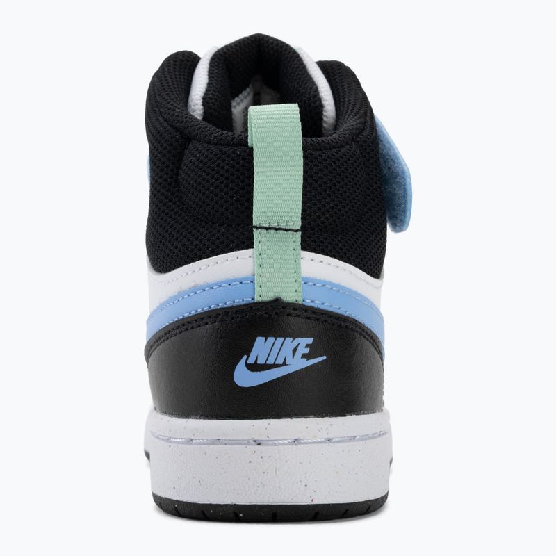 Detské topánky Nike Court Borough Mid 2 white/black/arctic green/football blue 6