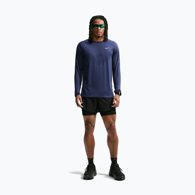 Pánske bežecké tričko longsleeve Nike Stride Dri-Fit ADV Midnight Navy 2