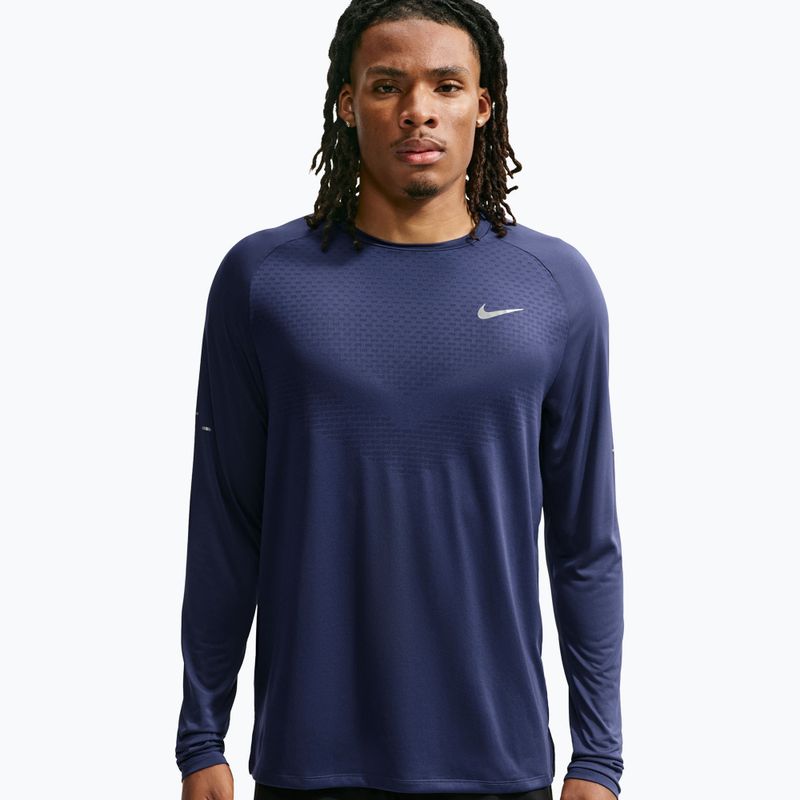Pánske bežecké tričko longsleeve Nike Stride Dri-Fit ADV Midnight Navy 4