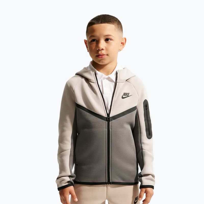 Detská mikina Nike Sportswear Tech Fleece moon particle/cave stone/black/black