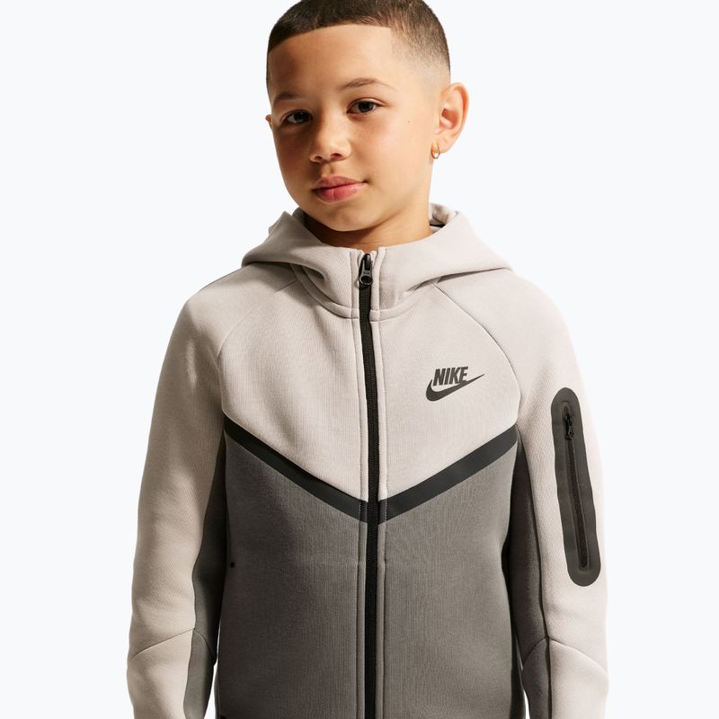 Detská mikina Nike Sportswear Tech Fleece moon particle/cave stone/black/black 4