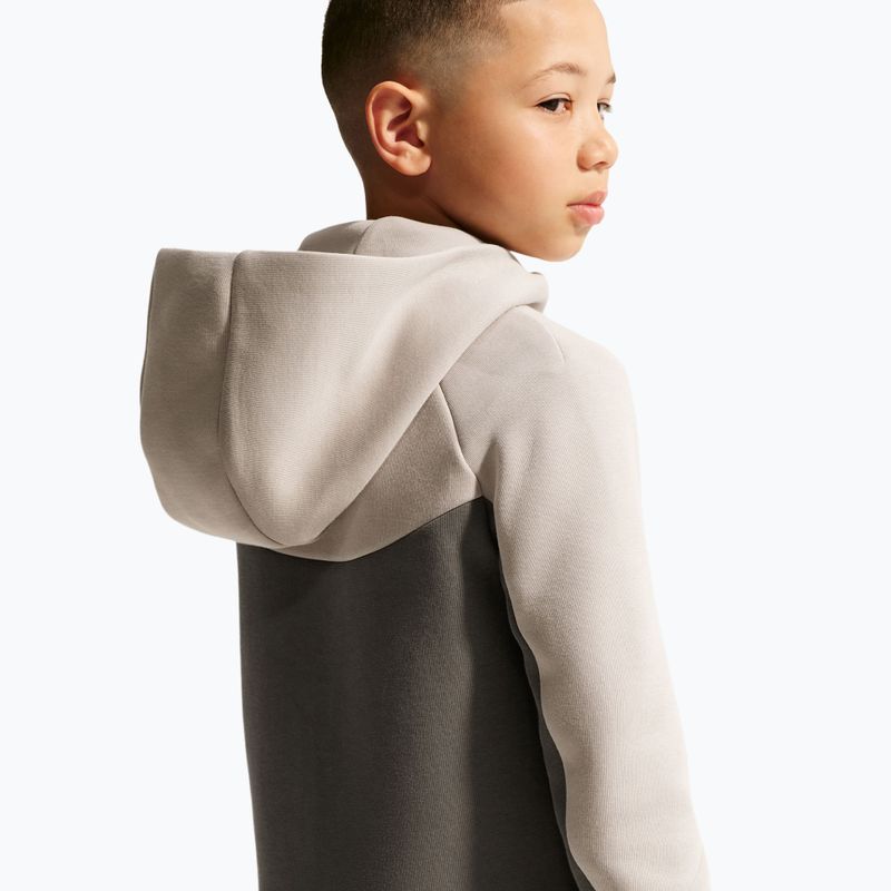 Detská mikina Nike Sportswear Tech Fleece moon particle/cave stone/black/black 5