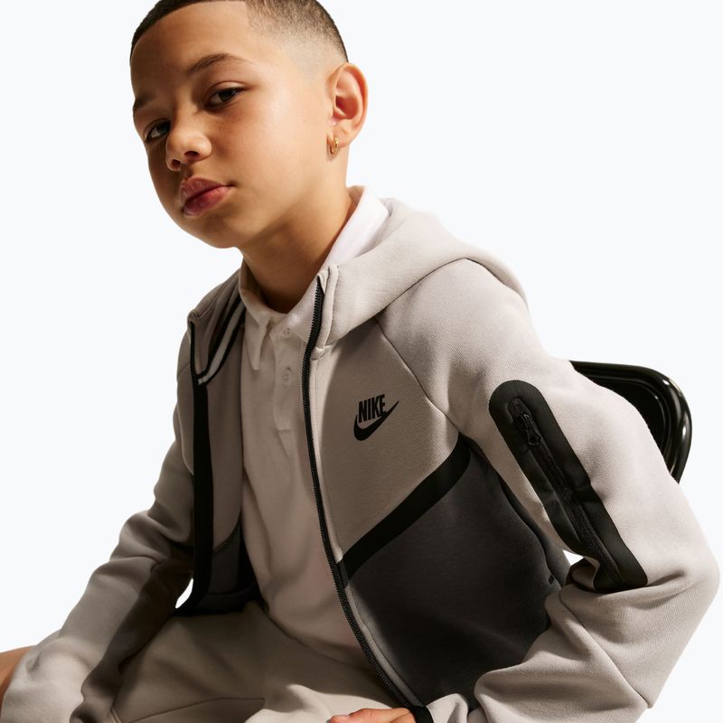 Detská mikina Nike Sportswear Tech Fleece moon particle/cave stone/black/black 6