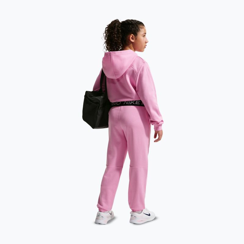 Detské nohavice Nike Pro Fleece pink rise/pink rise/black/white 2