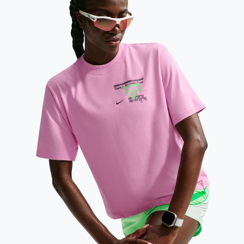 Dámske bežecké tričko Nike Swift Dri-Fit pink rise/illusion green 4